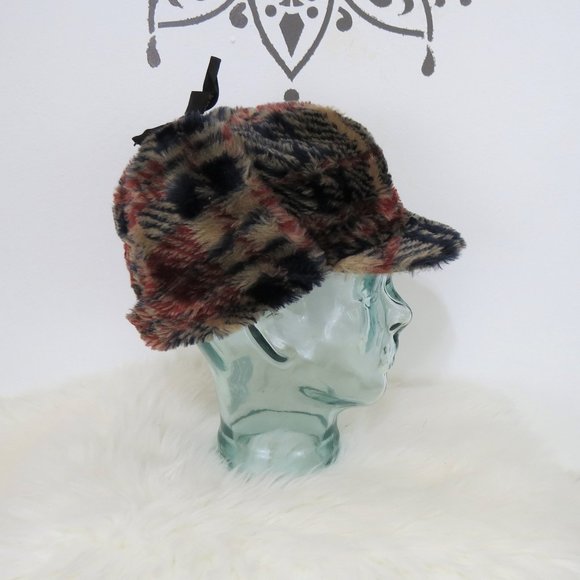 North King Accessories - Vintage Unisex Plaid Faux Fur Hunting Hat